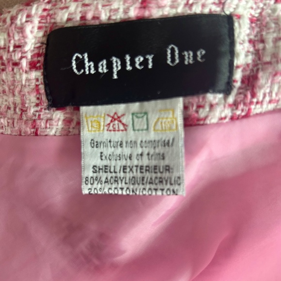 Pink Tweed Flared A-line Skirt - Picture 3 of 4